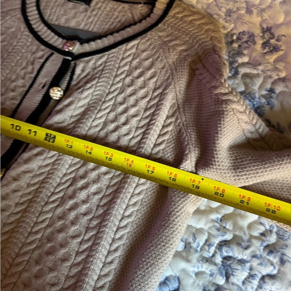 Fate taupe and Black Cable Knit Cardigan - Picture 6 of 7